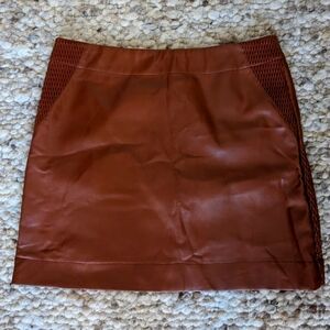 VERY J / MINI SKIRT/ FAUX LEATHER/TABACCO